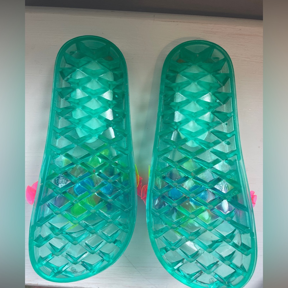 Betsey Johnson Colorful Floral Slide Sandals - Picture 5 of 7